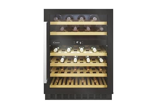 Image of Candy Integrated 60cm Wine Cooler, 46 Bottle Capacity, Dual Temperature Zones, Black - CCVB 60D UK/1