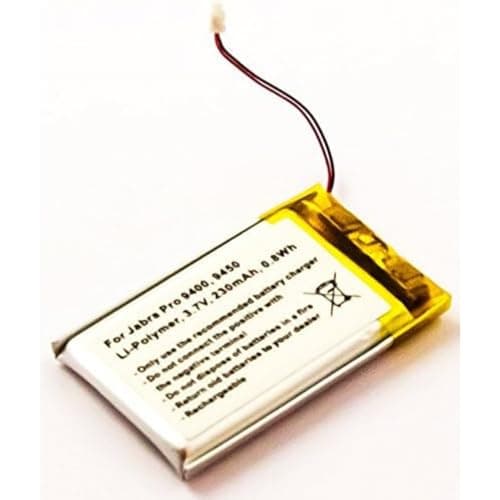 Image of MicroBattery Li-Polymer, 3.7V, 230mAh 0.8Wh Headphone Batteries Jabra, 14192-00, AHB412434PJ (Headphone Batteries Jabra Jabra Pro 9400, Pro 9450, Pro 9460, Pro 9465, Pro 9470)