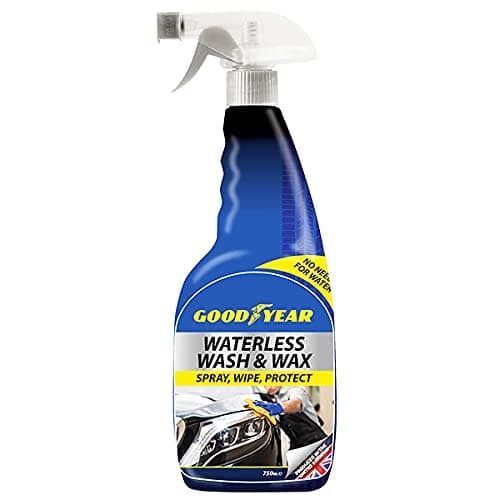Image of Goodyear Waterless Wash N Wax 750ml - Spray, Wipe and Job Done | No Water Required | No Buckets, No Hoses, No Sponges - No Mess | No Powder Residue | Non-abrasive | Dirt Lifting