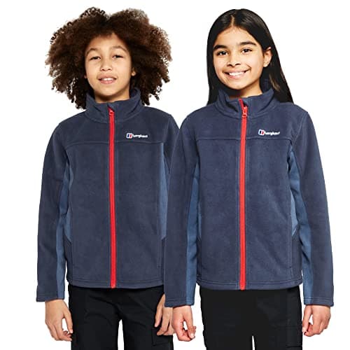 Image of Berghaus Kid’s Tyndrum Full Zip Fleece with High Neck & 2 Hand Pockets, Warm, Soft & Comfortable Midlayer Jacket for Boys & Girls (UK, Age, 11 Years, 12 Years, Regular, Navy)