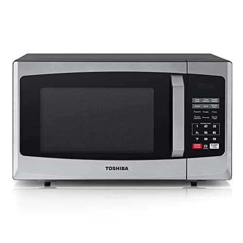 Image of Toshiba 800w 23L Microwave Oven with Digital Display, Auto Defrost, One-Touch Express Cook, 6 Pre-Programmed Auto Cook Settings, and Easy Clean - Stainless Steel Door Handle Microwave - ML-EM23P(SS)