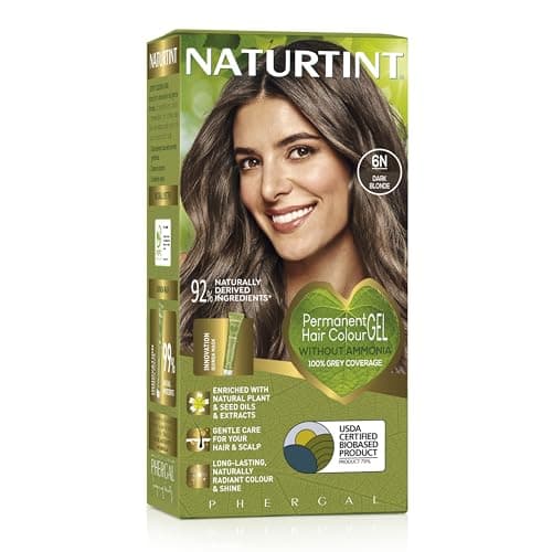Image of Naturtint Permanent Hair Colour Gel 6N Dark Blonde, Plant Enriched, Biobased, Ammonia Free, Long Lasting Grey Coverage and Radiant Colour, Nourishment and Protection