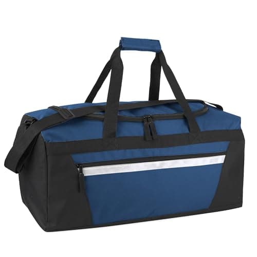 Image of 40 Litre, 22 Inch Duffle Bag for Women Men Travel; Large Duffel Bag with Shoulder Strap, Sections (Navy)