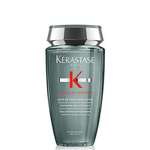 Image of Kérastase Genesis Homme Men’s Shampoo, Daily Purifying Fortifying Shampoo, Re-energising for Scalp & Facial Hair, Bain de Force Quotidien, 250 ml