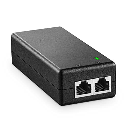 Image of MokerLink Gigabit PoE Injector, 802.3af/at 30W, 10/100/1000Mbps Ethernet, Plug & Play, Non-PoE to PoE Adapter, Distance Up to 100 Meters (328 ft.)