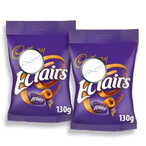Image of 2x 130g Chocolate Eclairs Toffee Sweets – Chewy Caramel with Soft Chocolate Centre – Bundled by GetInStyle Shop
