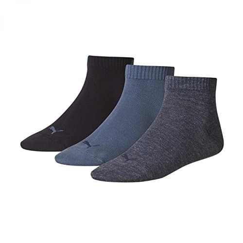 Image of Puma Quarter Sock (3 Pairs), Denim - UK 9-11