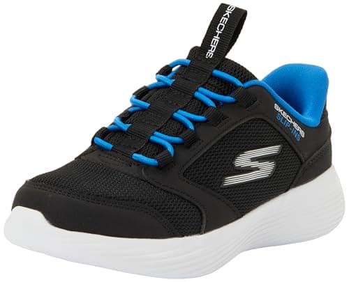 Image of Skechers Boy's Go Run 400 V2 Turbo-Brisk Sneakers, Black Synthetic/Textile/Royal Trim, 11 UK Child