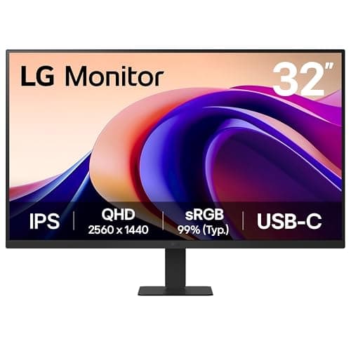 Image of LG Monitor 32U631A - QHD 1440p IPS 32 inch, 100Hz, 5ms, Computer desktop display, Flicker safe & Reader Mode, USB-C, HDMI, Matte Black