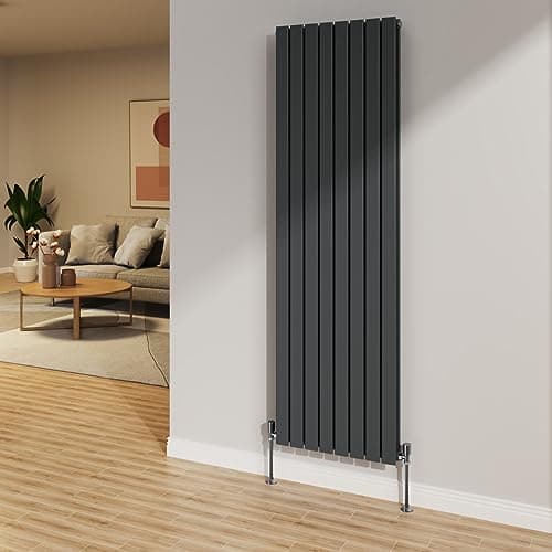 Image of NRG 1800x544mm Anthracite Radiator Vertical Flat Panel Bathroom Designer Double Rad Central Heating