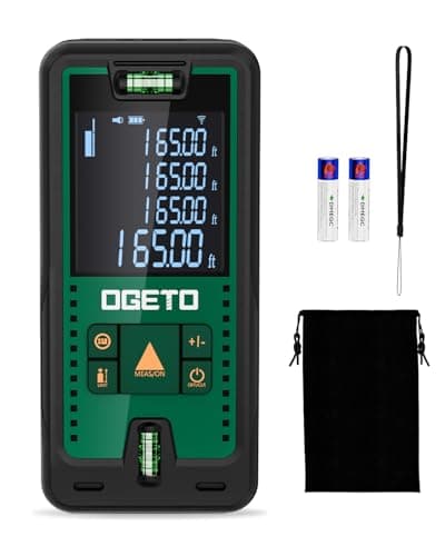 Image of Laser Measure Device 50M, OGETO Laser Distance Meter IP54 Portable Digital Measure Tool Range Finder with Bubble Levels and Large LCD Backlit