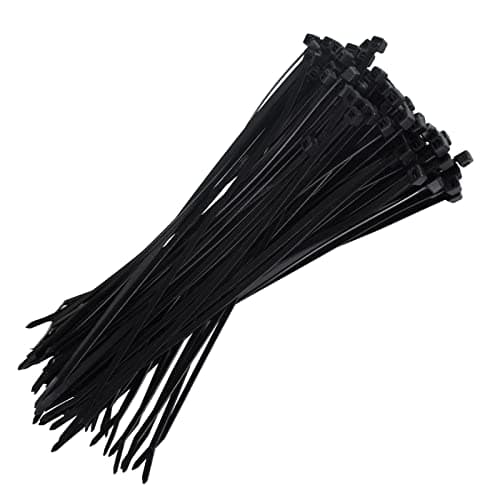 Image of Arctic Hayes Heavy Duty Black Cable Ties, 300mm x 4.8mm, Self-Locking, UV Stable, Durable Zip Ties for Indoor and Outdoor Use, Retail, Office, Garage, Workshop, Home, Garden,DIY - 100 Pieces, Black