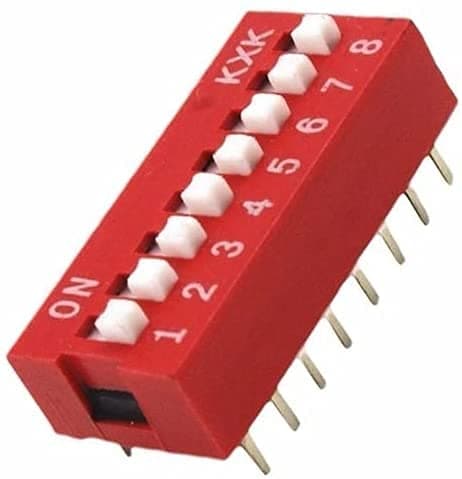 Image of UMTMedia® 5 Pieces 8 DIP's Slide Switch Module 2.54mm DIL SPST PCB Breadboard For Arduino Raspberry PI