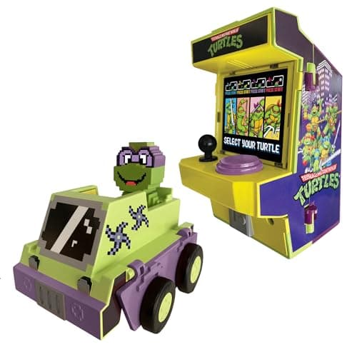 Image of Teenage Mutant Ninja Turtles Arcade Cruisers Donatello Edition, 2-in-1 Arcade Cabinet to Transforming Vehicle with Lights & Sounds and Dual-Screen Lenticular Display