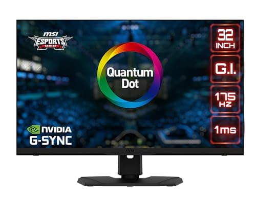 Image of MSI Optix MPG321QRF-QD 32 Inch WQHD Gaming Monitor - 2560 x 1440 Rapid IPS Quantum Dot Panel, 175 Hz / 1ms GtG, G-SYNC Compatible, 95% DCI-P3 Colour Gamut, DisplayHDR 600 - DP 1.4a, USB Type-C