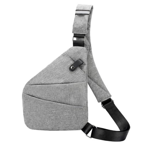 Image of ZHAOCAI Anti Theft Bag Unisex Anti Theft Crossbody Bag Women Oxford Cloth Cross Body Bag Convenient Multi-Pocket Sling Bag Suitable For Travel And Everyday Use (Gray)