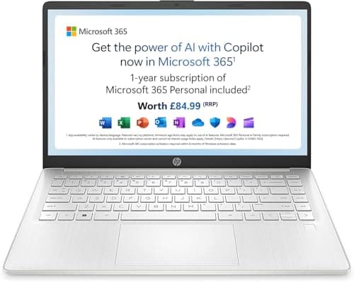 Image of HP Laptop 14-eg0001na 4G LTE with 20GB of EE data, 14 inch, Snapdragon 7c, 4GB RAM, 128GB eMMC, Windows 11 - Silver