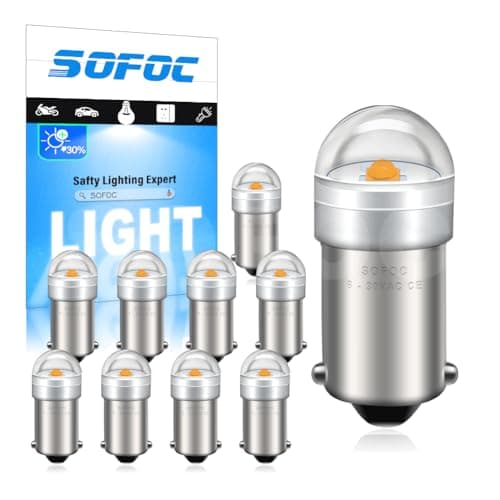 Image of SOFOC BA9S LED Bulb 6V 12V 24V 6-30V AC/DC 3000K Warm White BA9 T4W 233 53 Bulbs For Car Dome Light Trunk Light License Plate Light .etc 10Pcs