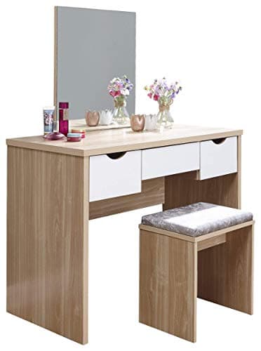 Image of GFW Elizabeth Dressing Table Set Oak