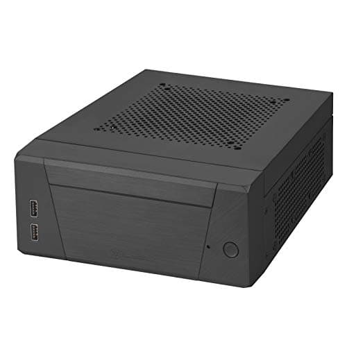 Image of SilverStone Technology SST-ML10B Milo Mini-ITX Compact HTPC Desktop Enclosure Modular Design Includes VESA Mounting Plate Black