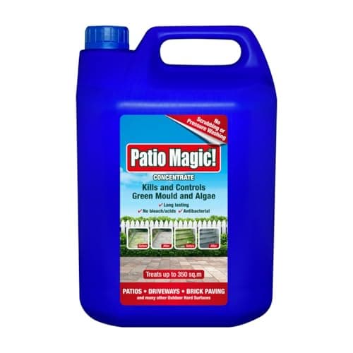 Image of HOCHSTE Patio Magic Powerful Outdoor Surface Cleaner, Kills & Controls Green Mould & Algae, Concentrated Formula, Long-Lasting Protection, Ideal For Multiple Outdoor Hard Surfaces, (5L)