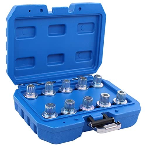 Image of HouYeen Master Locking Wheel Nut Socket Spline Removal Key Set for BMW & Mini Set of 10