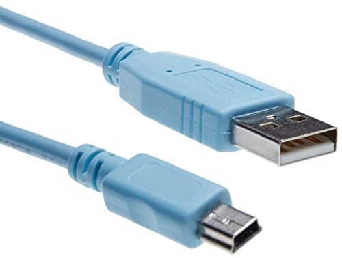 Image of Cisco USB-A to Mini-B Console Cable, 6 Feet, Compatible with Cisco 900 Series Routers and 1000, 2520, 2960, 6800ia and 3010 Series Ethernet Switches, 90-Day Limited Warranty (CAB-CONSOLE-USB=)