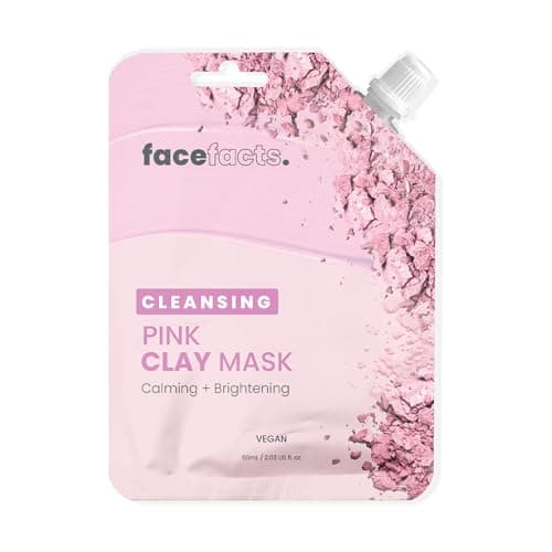 Image of Face Facts Brightening Pink Clay Mask; 3in1 Mask boosts natural radiance and glow; Calms, cleanses, soothes and deeply hydrates 60ml