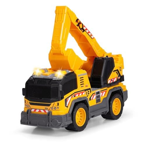Image of Dickie Toys - Excavator Truck (30 cm) - Large Excavator Truck from 3 Years with 360° Arm for Children's Room & Sandpit - Car Toy for Children with Light & Sound, Batteries Included