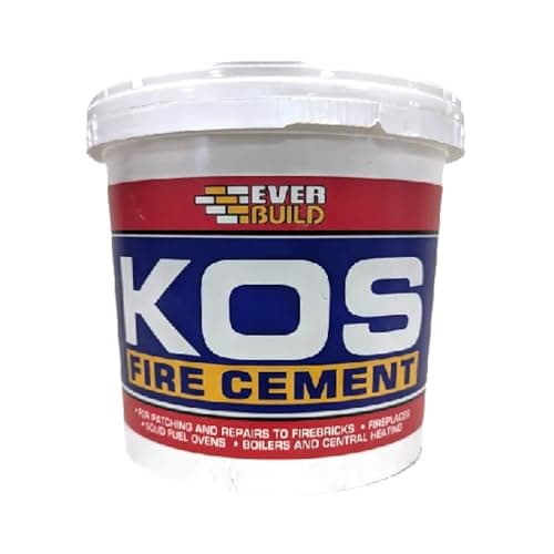 Image of Everbuild KOS Fire Cement – Ready to Use – Resistant to Temperatures Up To 1250˚C – Buff – 6kg