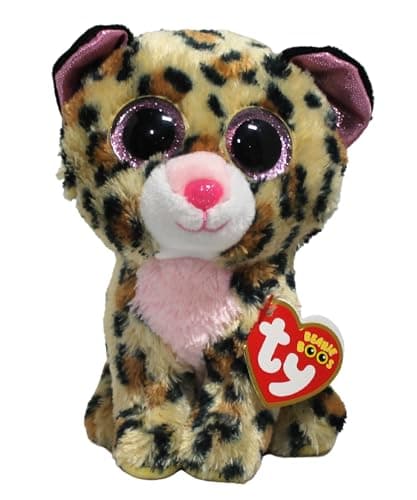 Image of TY 2007518 Livvie Leopard Beanie Boo Stuffed Animal, Multicoloured