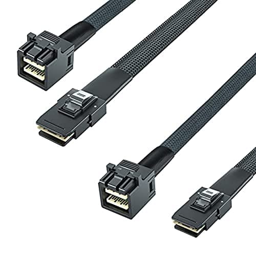 Image of 10Gtek Mini SAS SFF-8643 to SFF-8087 Internal SAS Cable,0.5-M,2 Pack