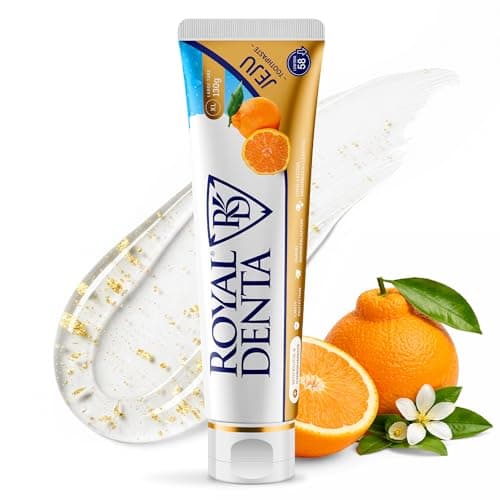 Image of Royal Denta Hydroxyapatite Toothpaste for Adult & Kids 130g, Enamel Repair Remineralizing Toothpaste Gentle on Sensitive Teeth & Gum, with Xylitol, Fluoride & Infused with Gold Particles