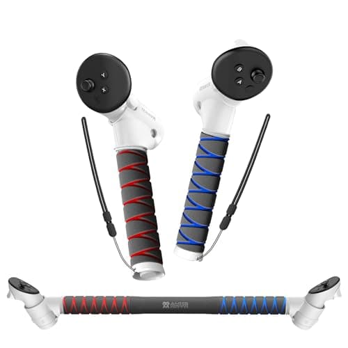 Image of AMVR Upgraded 3-in-1 Controller Extension Grips Compatible with Meta Quest 3, Long Arms for Gorilla Tag, Beat Saber Handles