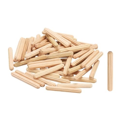 Image of sourcing map Wooden Dowel Pins 3/16"x 1-13/64" (4mm x 30mm) Straight Dowel Rods Wood Fluted Dowels Rods for Crafts Furniture DIY Hardwood Count 100