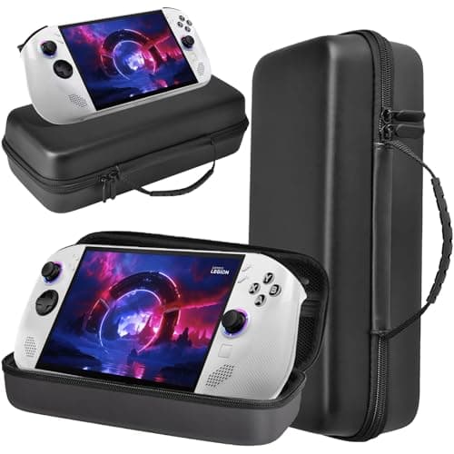 Image of CONAPIKA Hard Storage Case for Lenovo Legion Go S Handheld Gaming, with Mesh Pockets for Accessories and Charger, Strong Durable EVA Scratch-Proof Shockproof Protective Travel Carrying Case, Black