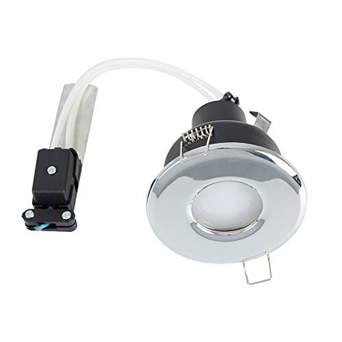 Image of MiniSun | Polished Chrome GU10 Recessed Ceiling Downlight | Bath Recessed Lighting, Home Décor & Improvement Essential | Mains Wired