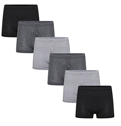 Image of Sock Stack Mens Boxers 6 Pairs Plain Jersey Loose Fit Boxer Shorts Cotton Rich Soft and Stretchy Men Underwear Multipack 2X-Large (44"-46"/112-117cm) Multicolor