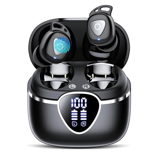 Image of Wireless Earbuds, 2026 Bluetooth 5.4 Earphones in Ear with HiFi Stereo Deep Bass, Bluetooth Earbuds with 4 ENC Noise Cancelling Mic, 40H Clear Calls Wireless Earphones, IP7 Waterproof Dual LED Display