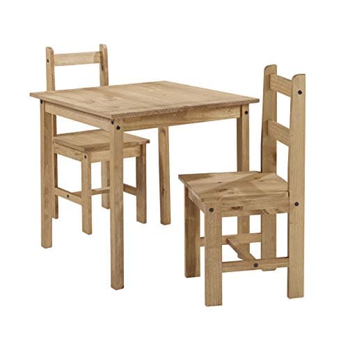 Image of Mercers Furniture Corona Rio Dining Table and 2 Chairs - Pine