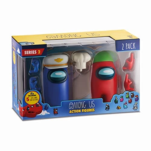 Image of Among Us Series 2 Action Figures 2-pack, 11cm - Red and Blue