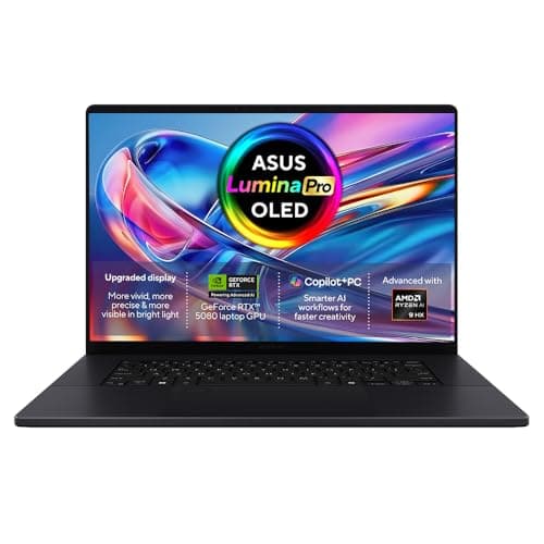 Image of ASUS ProArt P16 H7606WX CoPilot+ Laptop | 16.0" 3K OLED Touchscreen | AMD Ryzen AI 9 HX 370 | NVIDIA GeForce RTX 5080 | 64GB RAM | 2TB SSD | Backlit Keyboard | Windows 11 Home