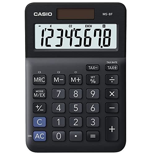 Image of CASIO MS-8F Desk Calculator 8-Digit, Tax, Currency