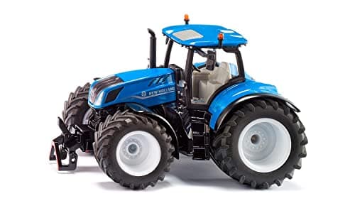 Image of siku 3291, New Holland T7.315 HD, Toy Tractor, 1:32, Metal/Plastic, Blue, Incl. front weight, opening bonnet and trailer coupling