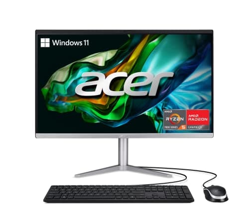 Image of Acer Aspire C24-1300-UR32 AIO Desktop | 23.8" Full HD IPS Display | AMD Ryzen 5 7520U Quad-Core Processor | AMD Radeon 610M Graphics | 8GB LPDDR5 | 512GB PCIe SSD | Wi-Fi 6E | Windows 11 Home