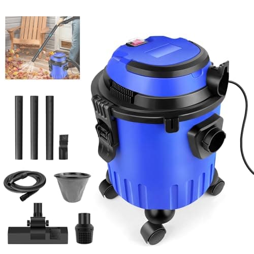Image of Industrial Vacuum Cleaner Hoover Wet and Dry 2000W Powerful Suction Bagless, 19Kpa, 15 Litre Capacity, 4 Caster Wheels,for Home Workshop and Professional Use