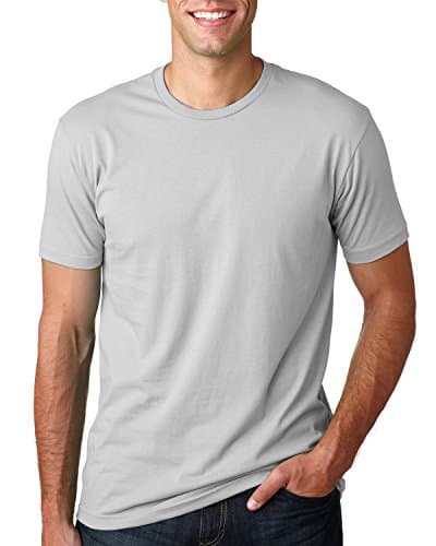 Image of Next Level Mens Cotton Crew - White - XS - (Style # 3600 - Original Label) - Grey -
