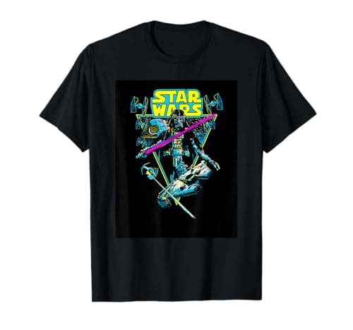 Image of Star Wars Darth Vader Battle Vintage Retro Triangle T-Shirt