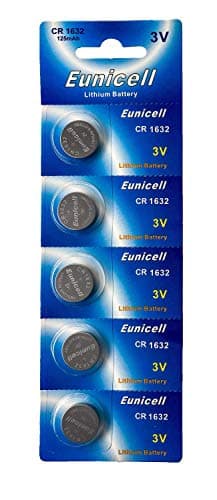 Image of 5 x CR1632 3 V Lithium Button Cell 120 mAh (1 BLISTER Ercard (5 Batteries) Batteries Pack of 10.
