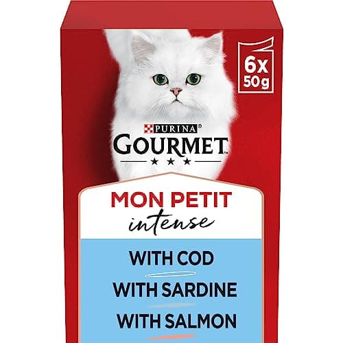 Image of Gourmet Mon Petit Cat Food Pouches Fish 6x50g (Pack of 8)